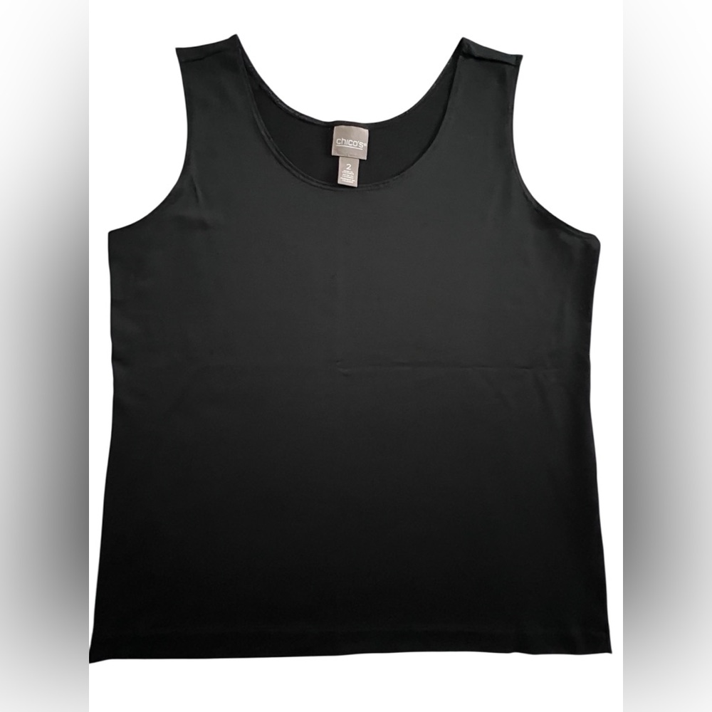 Chico's Classic Black Layering Tank Top, Size 2 = L/12